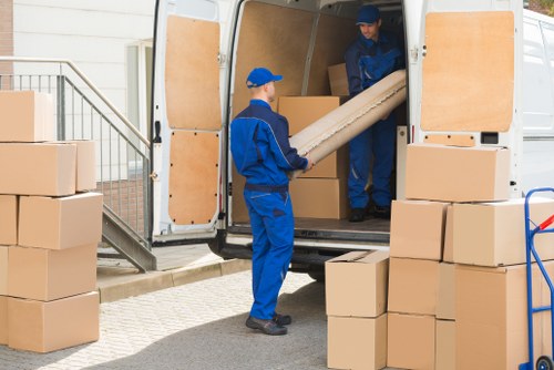 Portable self storage unit delivered in Yiewsley for convenient packing