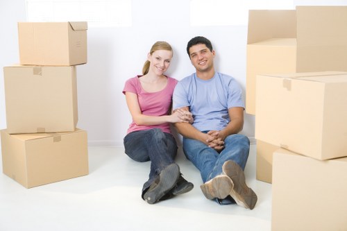 Indexed archive boxes stored securely for document storage in Yiewsley