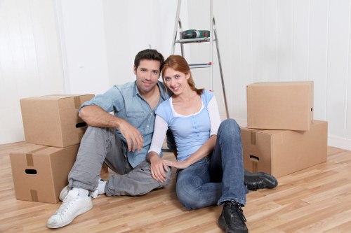 Home packing service in Yiewsley with labelled boxes and organised contents