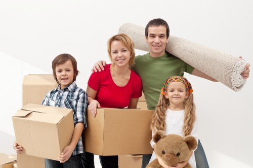 Boxes stacked safely with clear walkways in a storage area