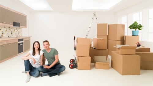 Professional office relocation process in Yiewsley with packing and transport
