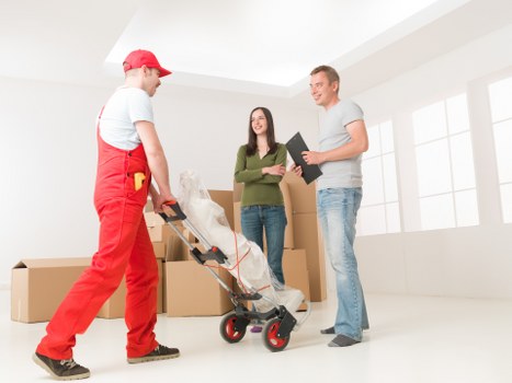 Yiewsley removals crew managing stairs and access during a flat move
