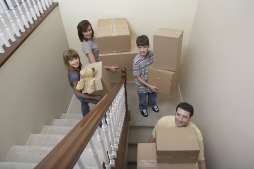 Packed belongings prepared for long-term storage in Yiewsley
